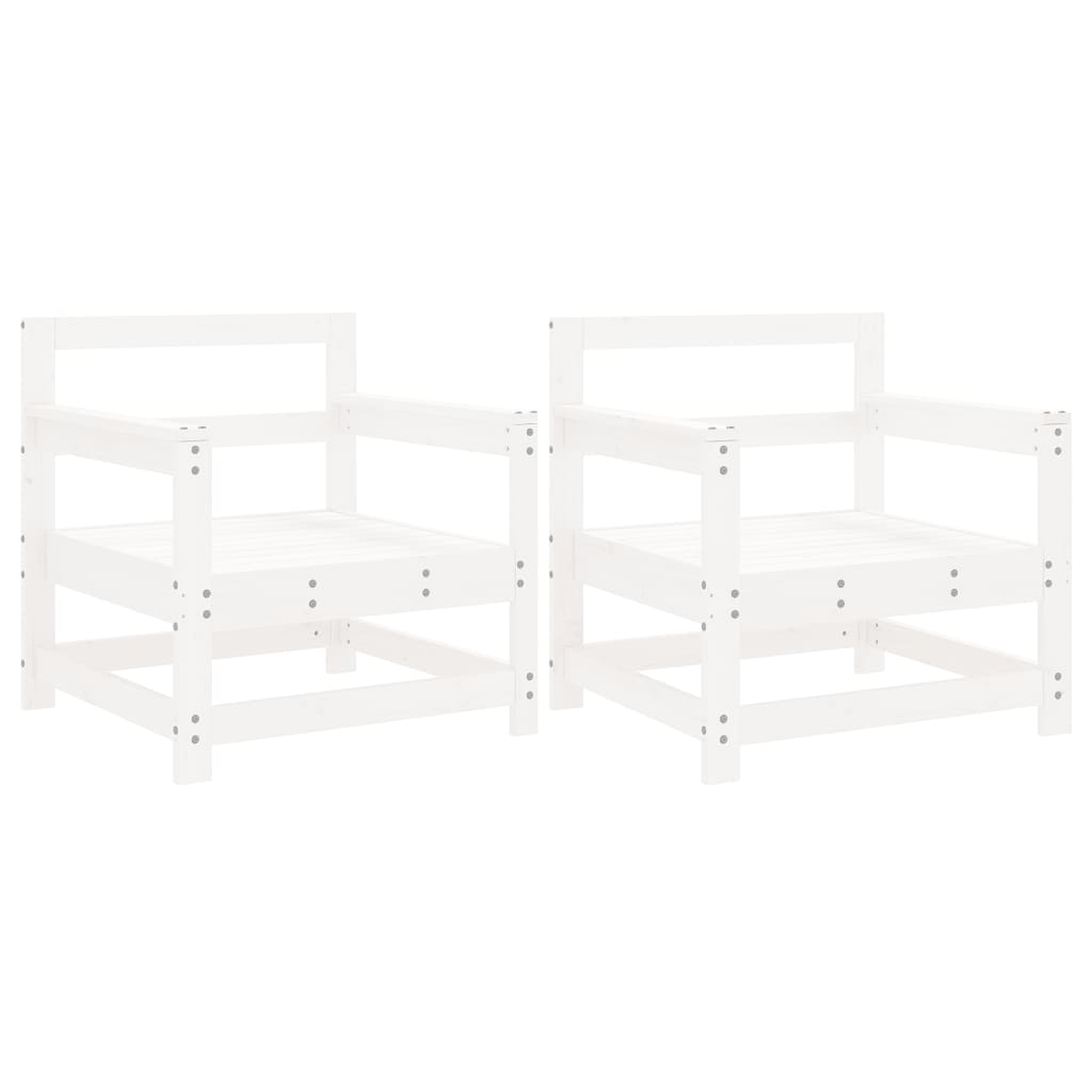 Garden Chair White Solid pine wood, Plywood Regular