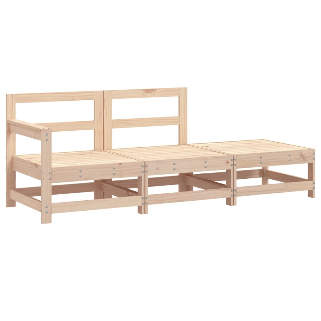 Garden Lounge Set Natural wood Solid pine wood (untreated) Medium