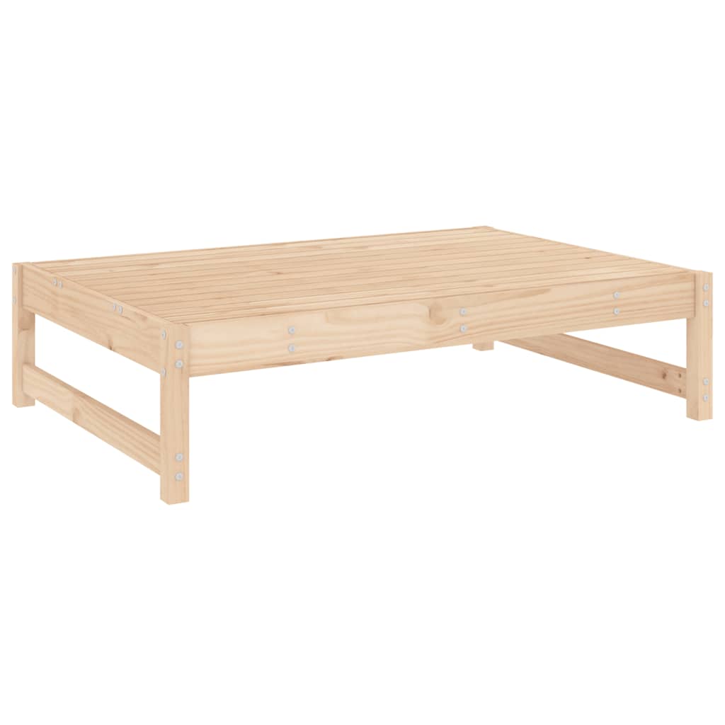 Garden Footstool Natural Pine Solid Pine Wood