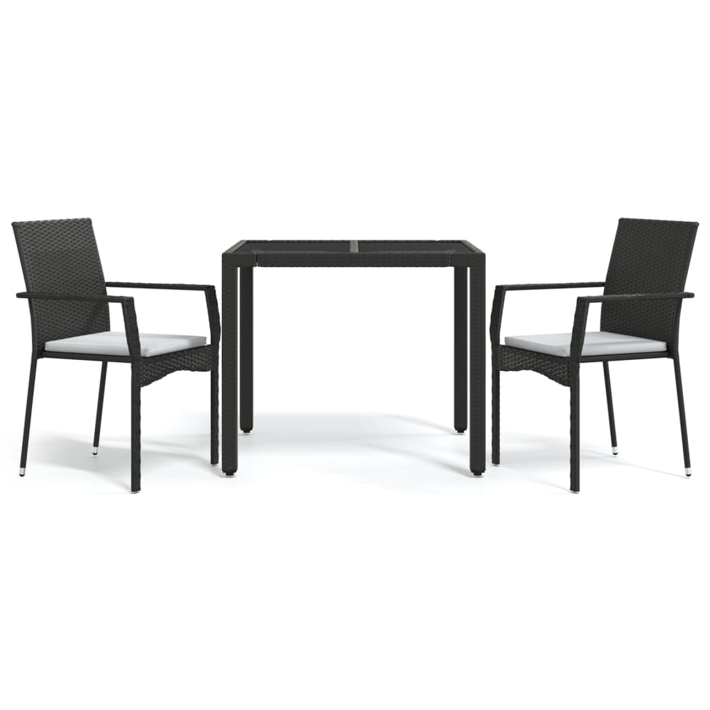 Garden Dining Set Black