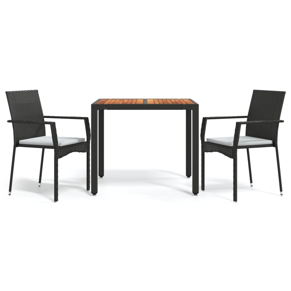 Garden Dining Set Black