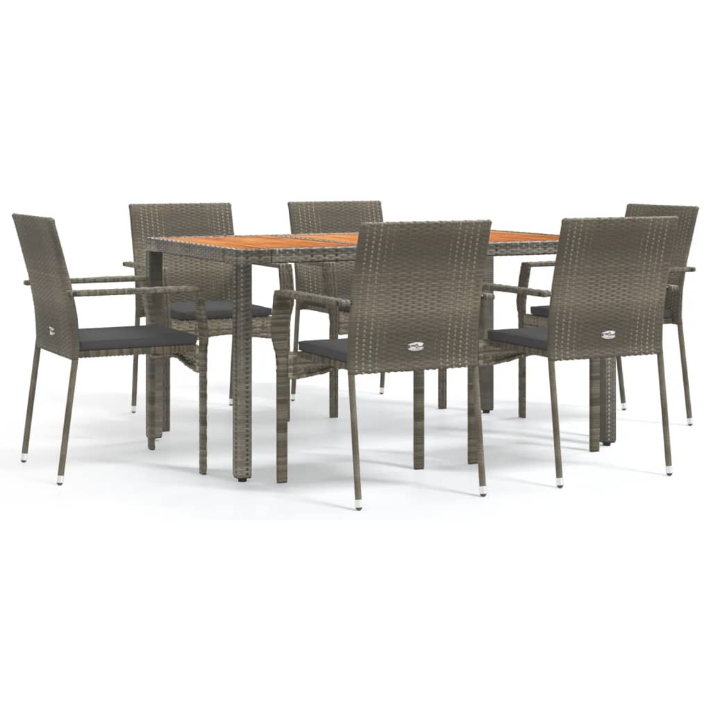 Garden Dining Set Gray, Dark Gray