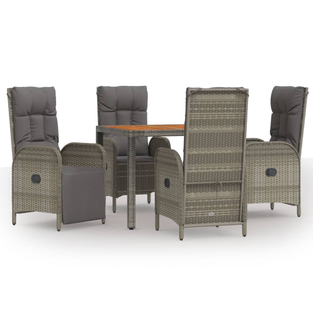 Garden Dining Set Grey, Dark Grey