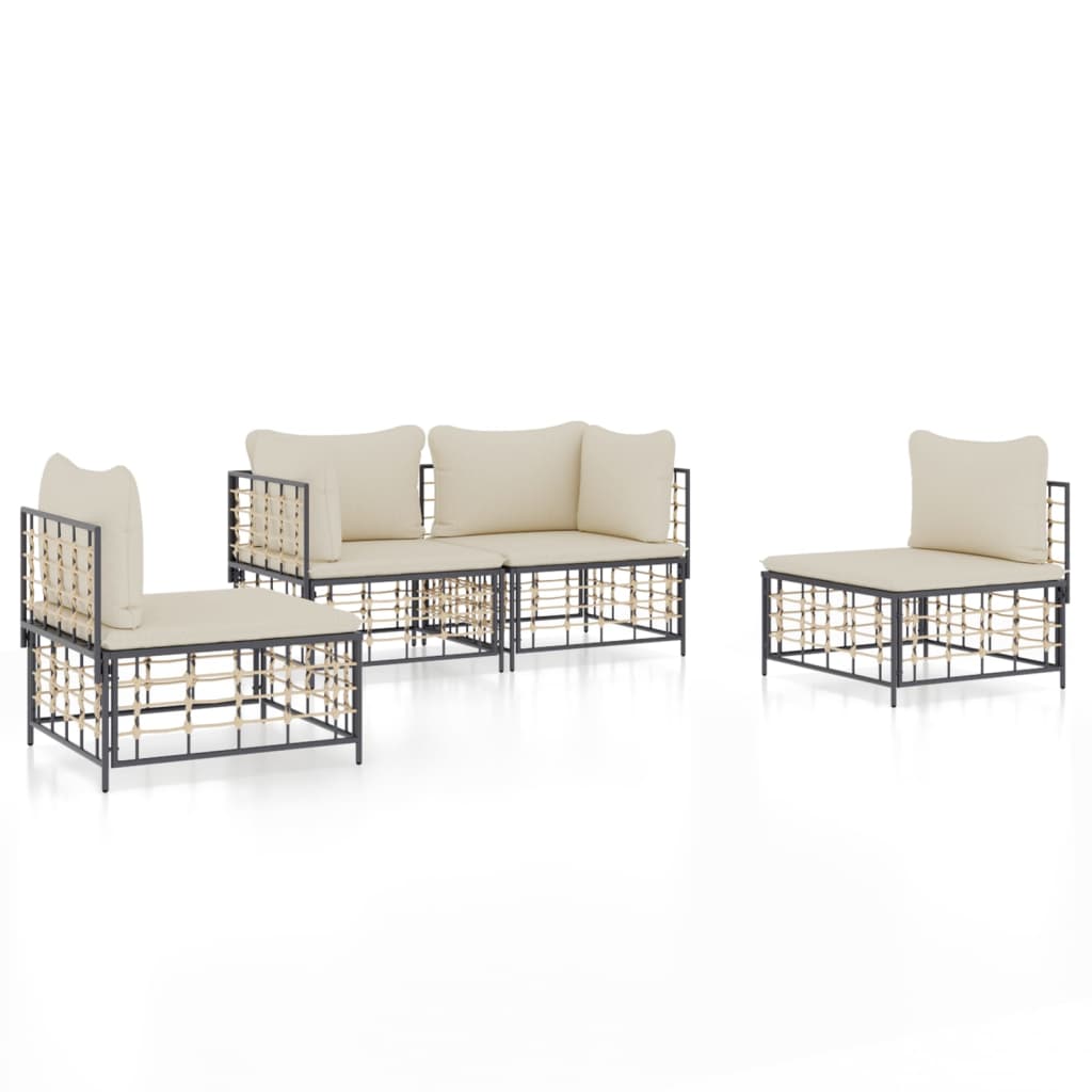 Garden Lounge Set Anthracite