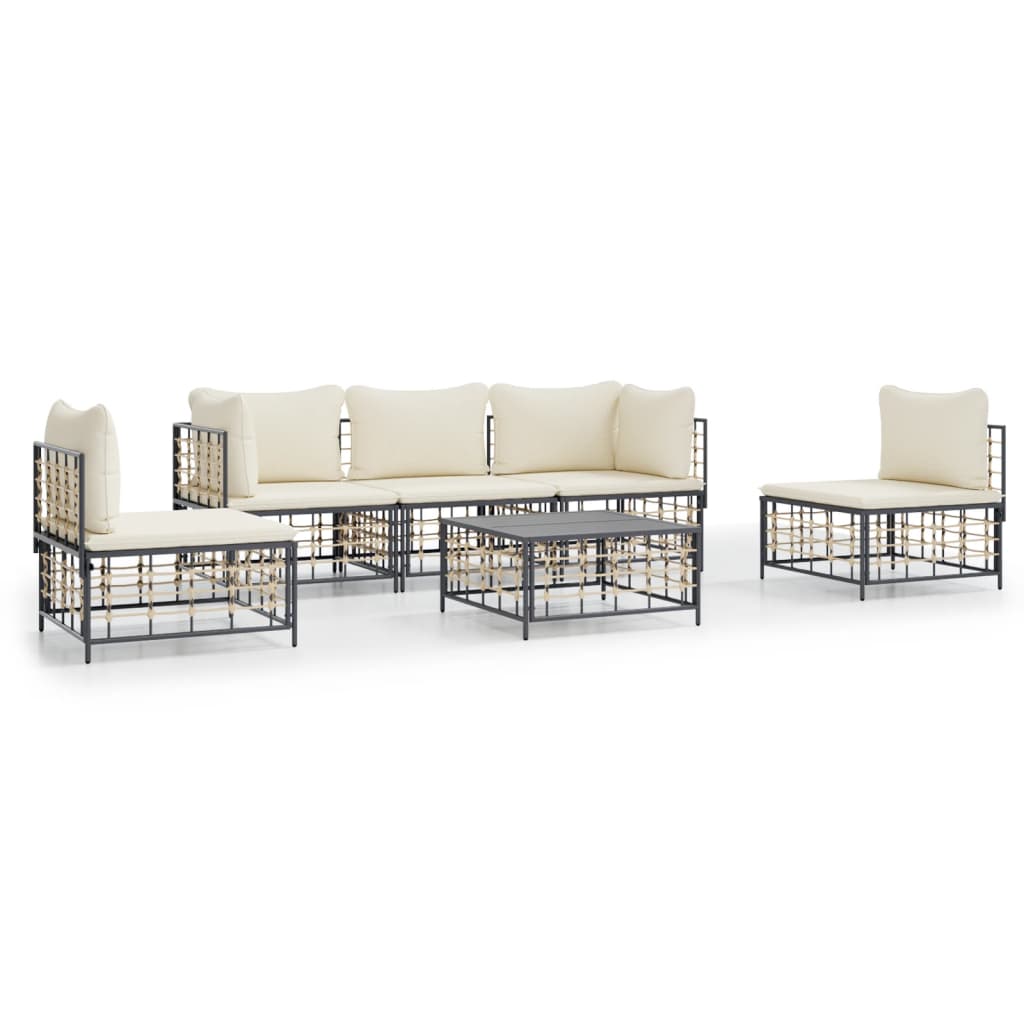Garden Lounge Set Anthracite, Beige