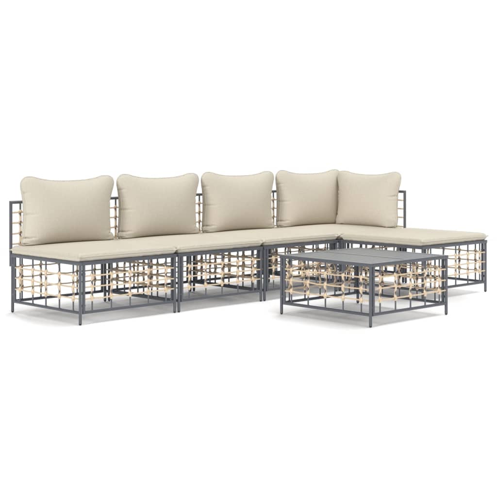 Garden Lounge Set Anthracite, Beige