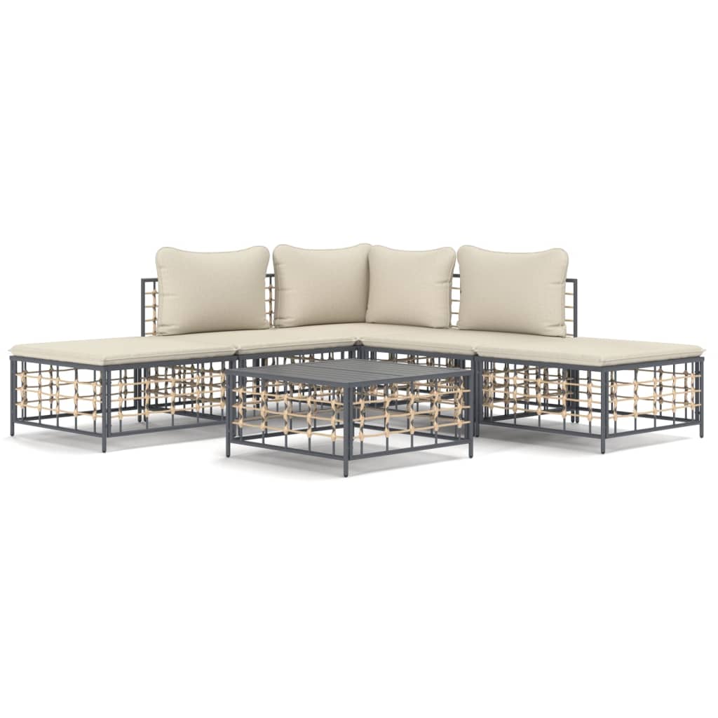 Garden Lounge Set Anthracite, Beige