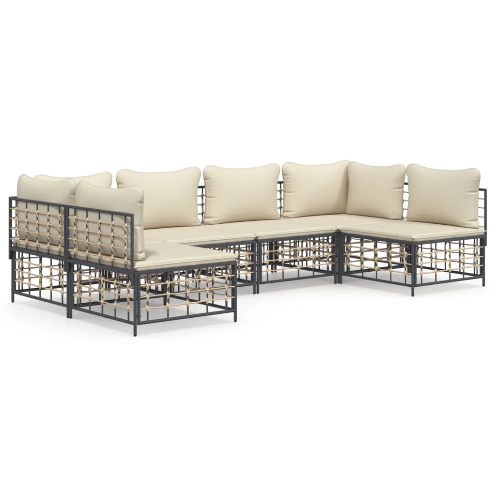 Garden Lounge Set Anthracite, Beige