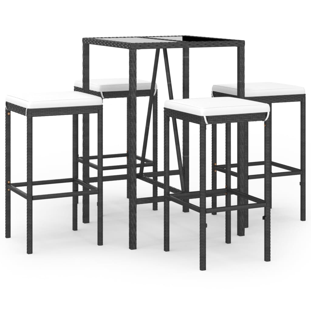 Garden Bar Set Black