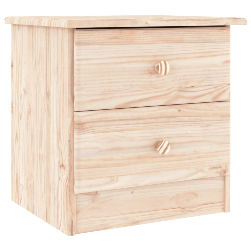 Bedside Cabinet Natural Wood Solid Pine Wood Small