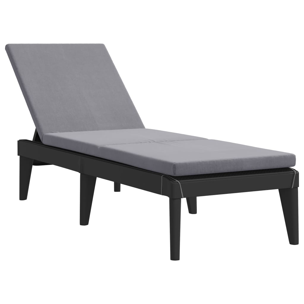 Sun Lounger Anthracite Polypropylene Standard size for sun loungers