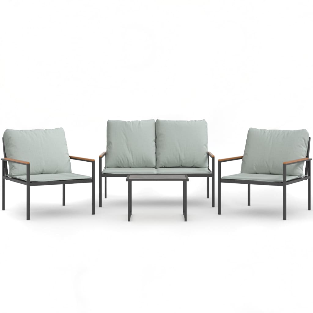 Garden Lounge Set Anthracite Powder-coated steel Medium