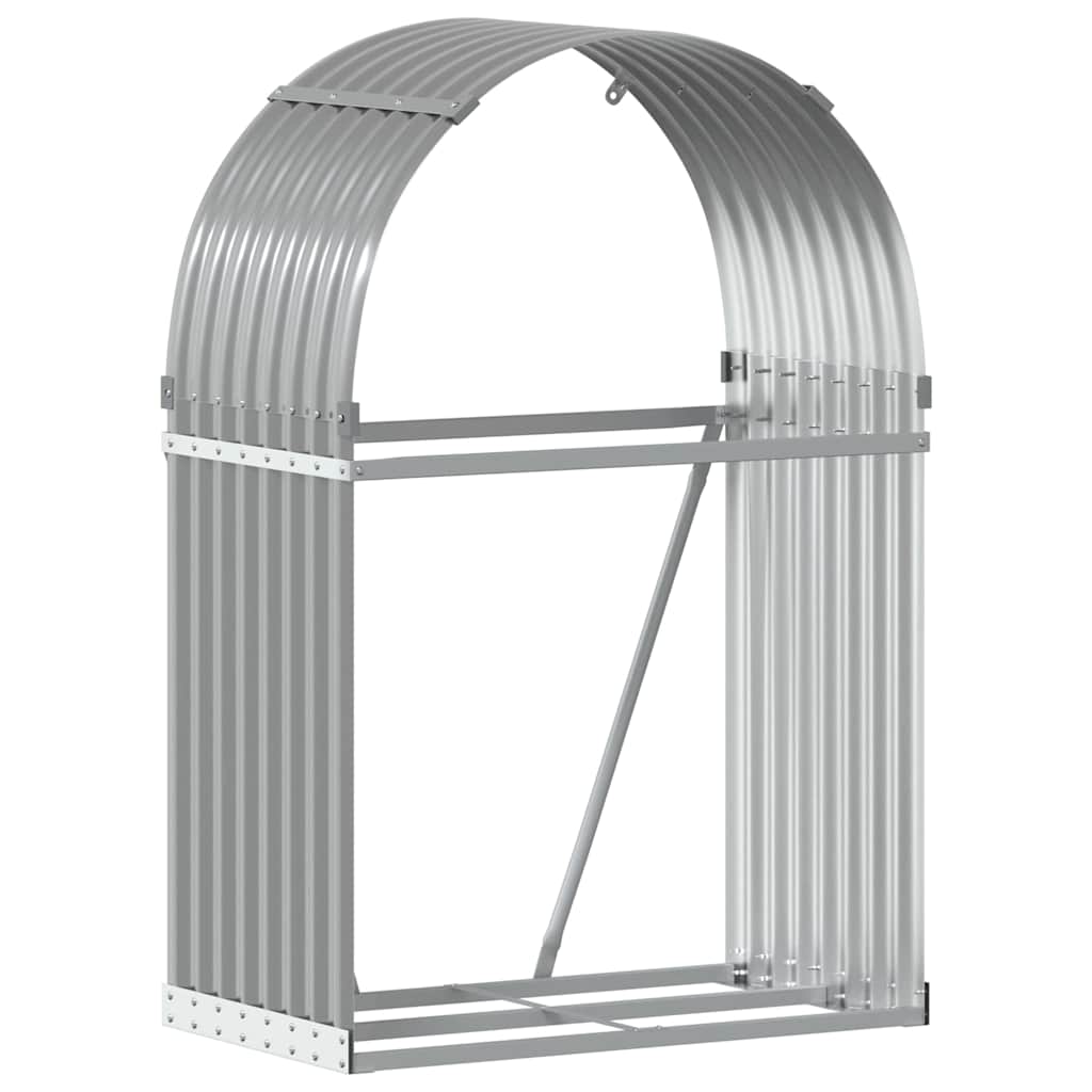 Log Holder Light Gray 31.5"x17.7"x47.2" Galvanized Steel