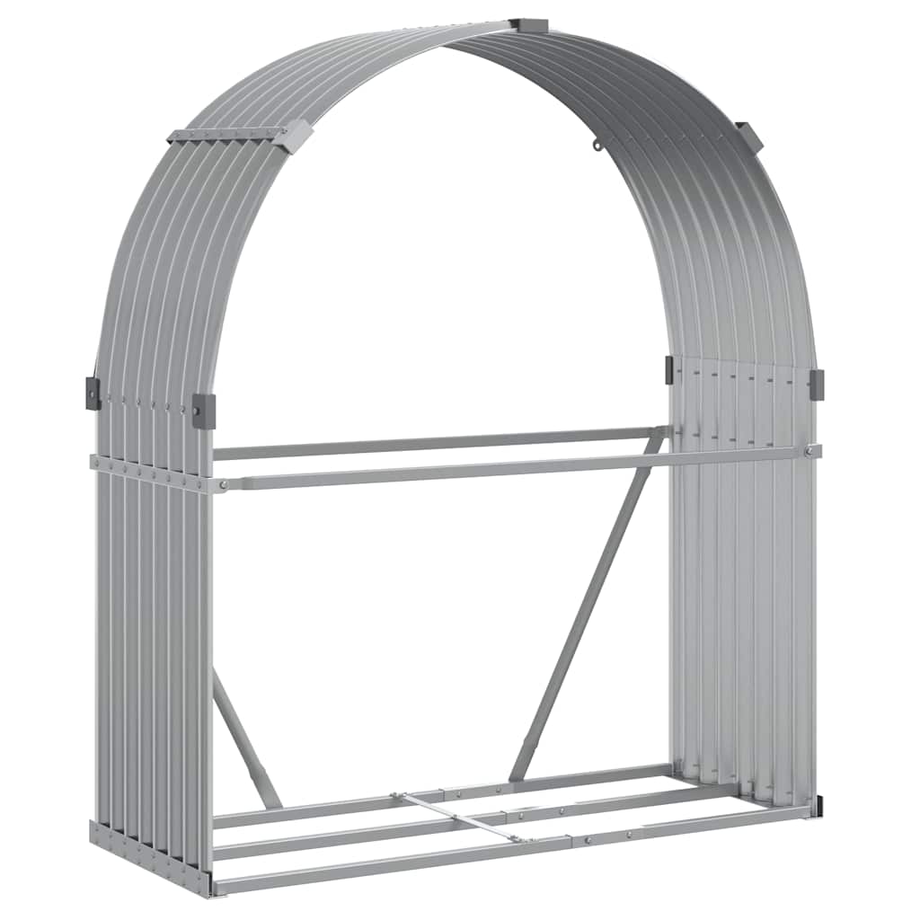 Log Holder Light Gray 47.2"x17.7"x55.1" Galvanized Steel
