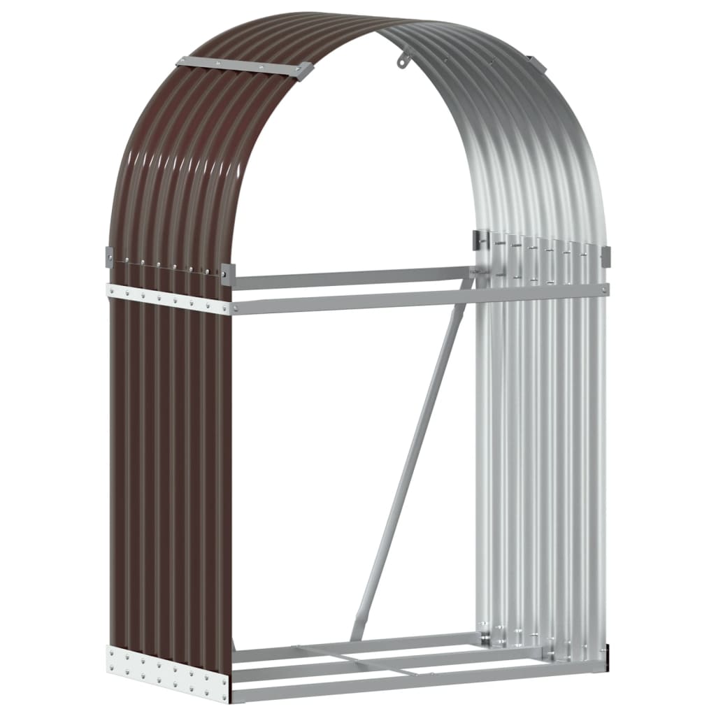 Log Holder Brown 31.5"x17.7"x47.2" Galvanized Steel