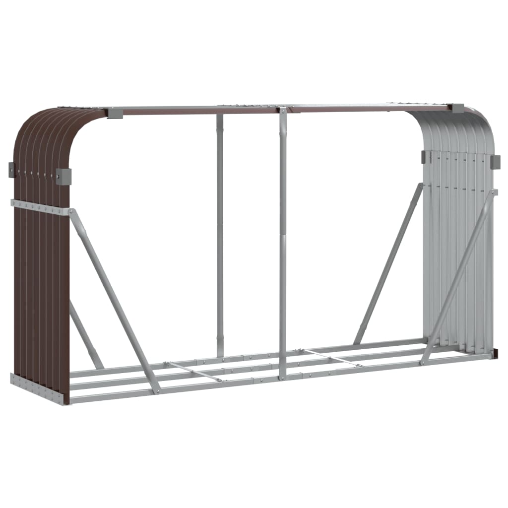 Log Holder Brown 70.9"x17.7"x39.4" Galvanized Steel