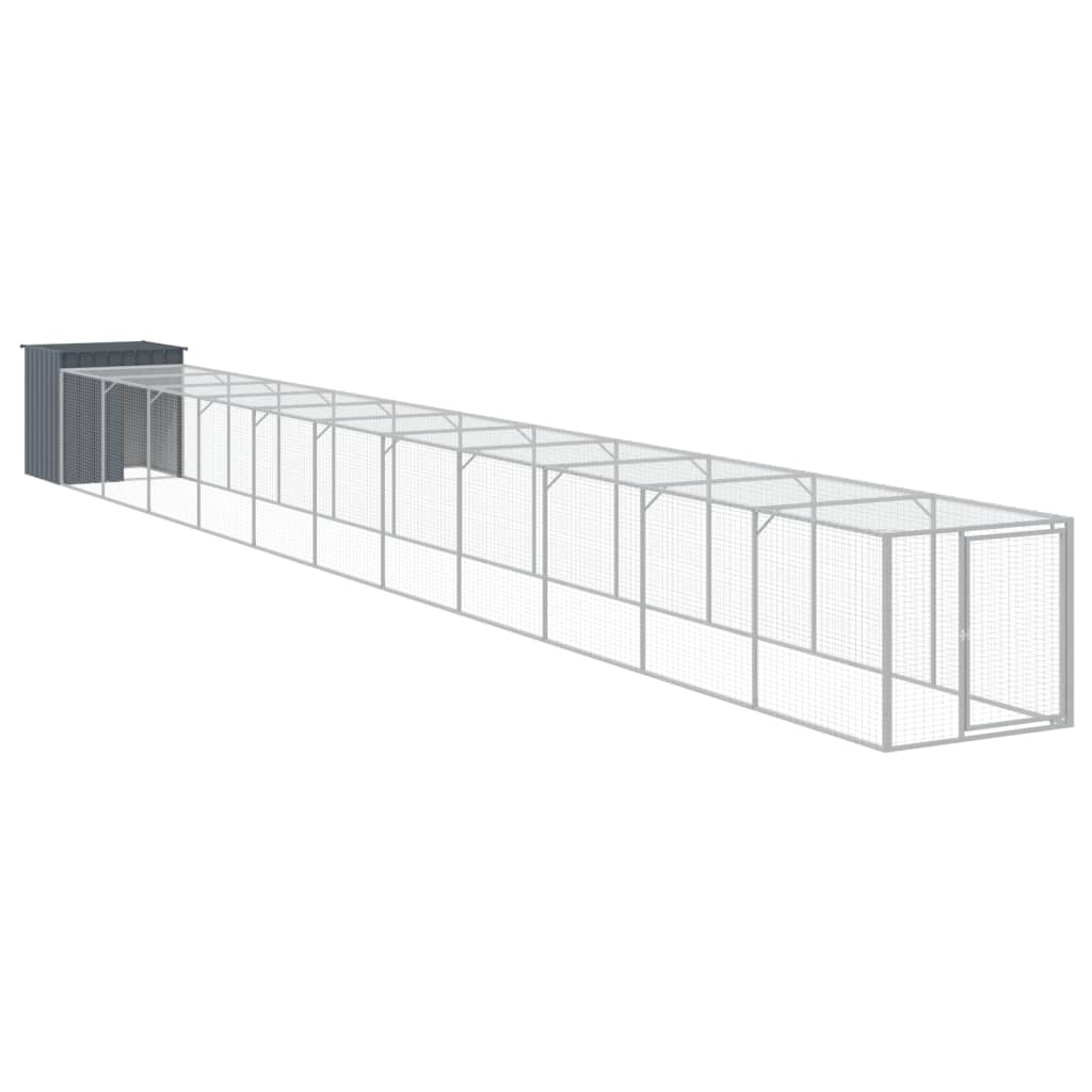 Chicken Cage Anthracite Galvanized Steel Large Durable