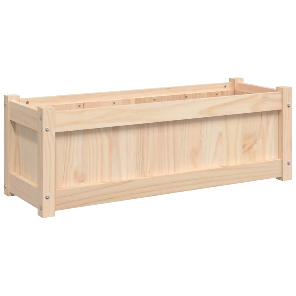 Garden Planter Natural wood tone Solid pine wood Large