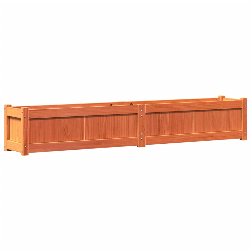 Garden Planter Wax Brown Solid pine wood