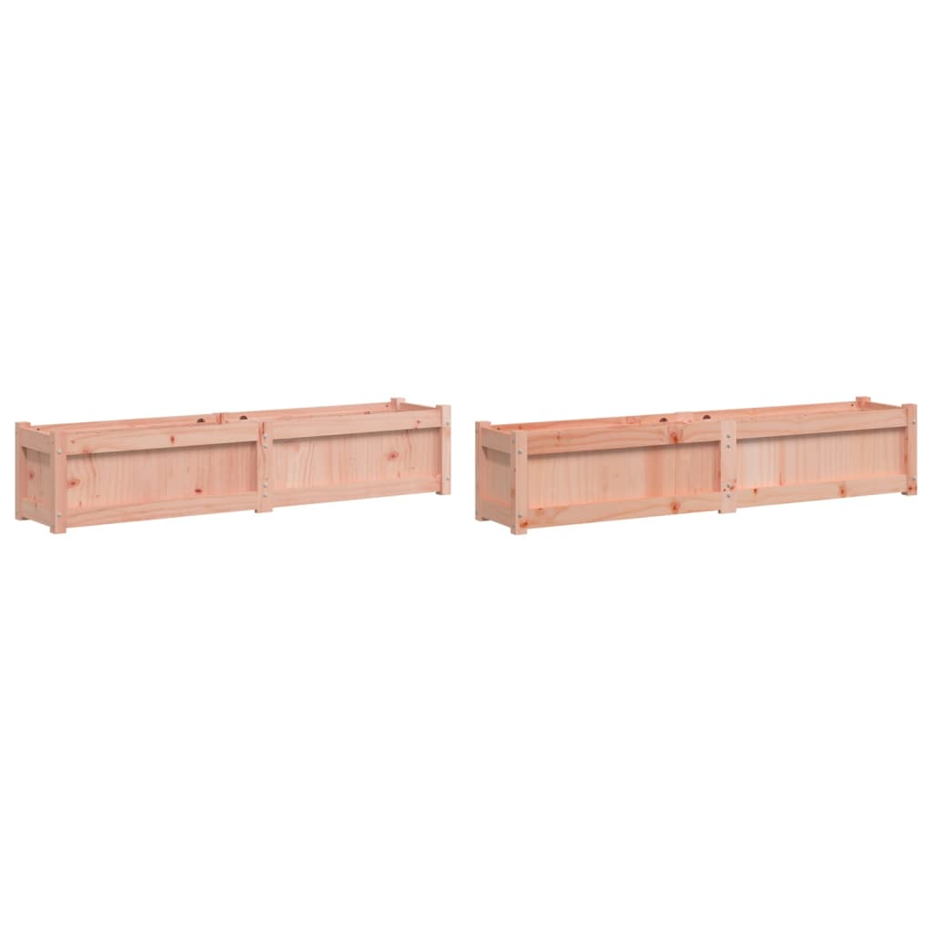 Garden Planter Set of 2 Unfinished wood Solid douglas wood Large