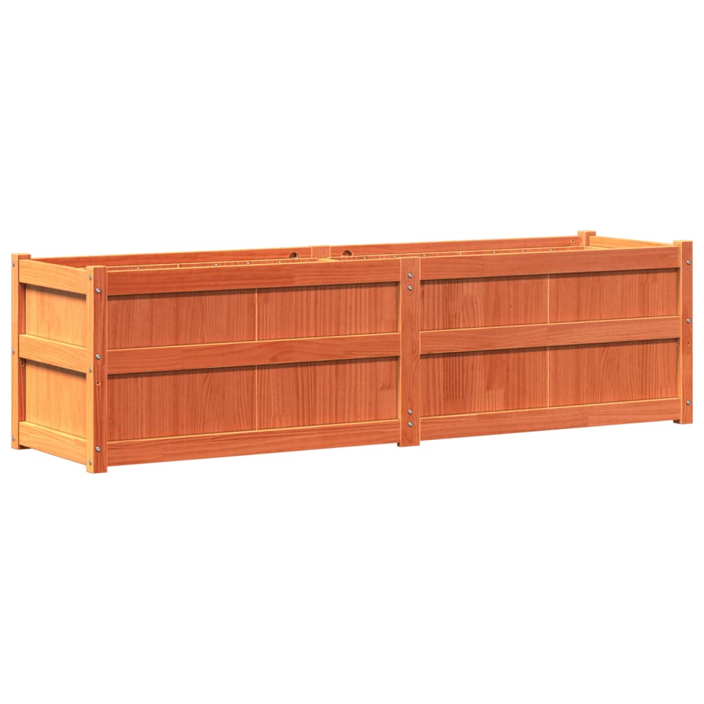 Garden Planter Wax Brown Solid Pine Wood Large Decorative Inlays