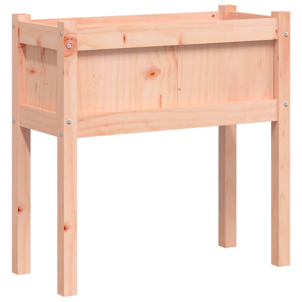 Garden Planter Natural wood Solid Douglas wood 27.6x12.2x27.6 in