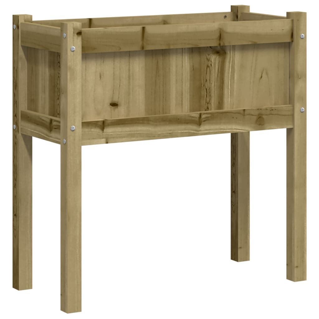 Garden Planter Natural Wood Solid pine wood Medium