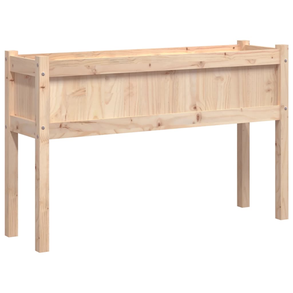Garden Planter Natural Wood Solid Pine Wood Large