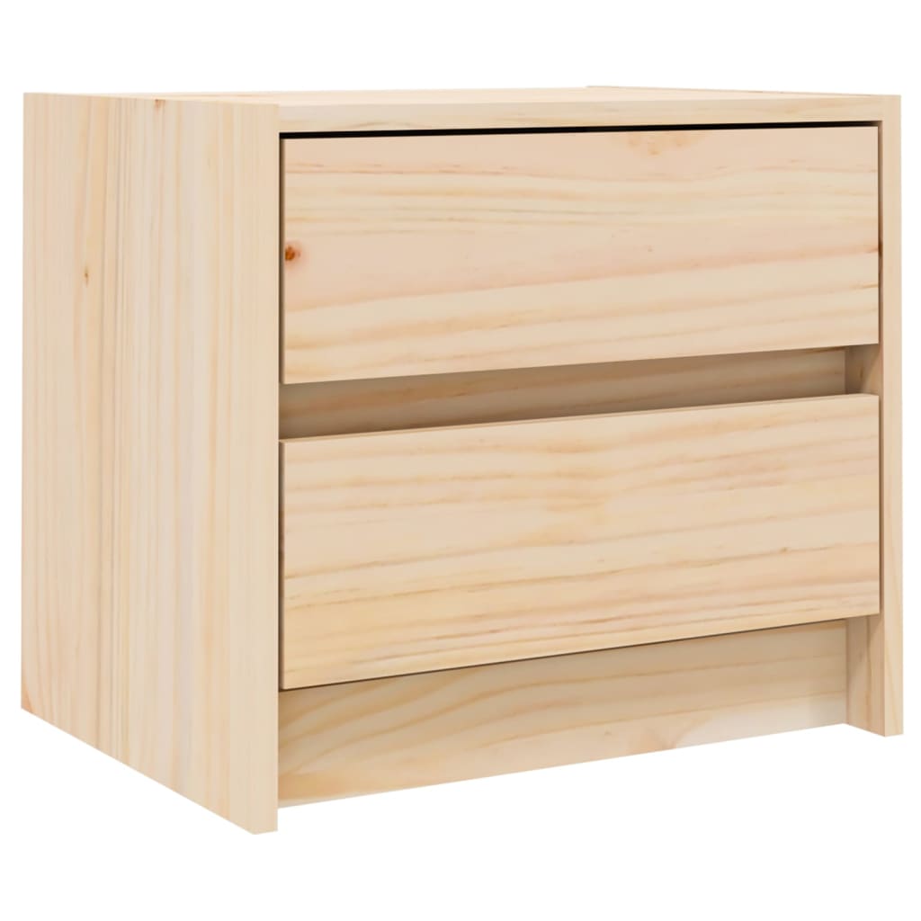 Bedside Cabinet Natural wood Solid pine wood Compact