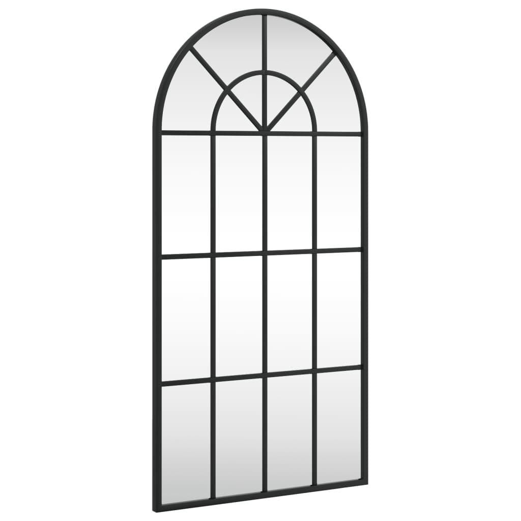 Wall Mirror Black Powder-coated iron, glass Medium Minimalistic