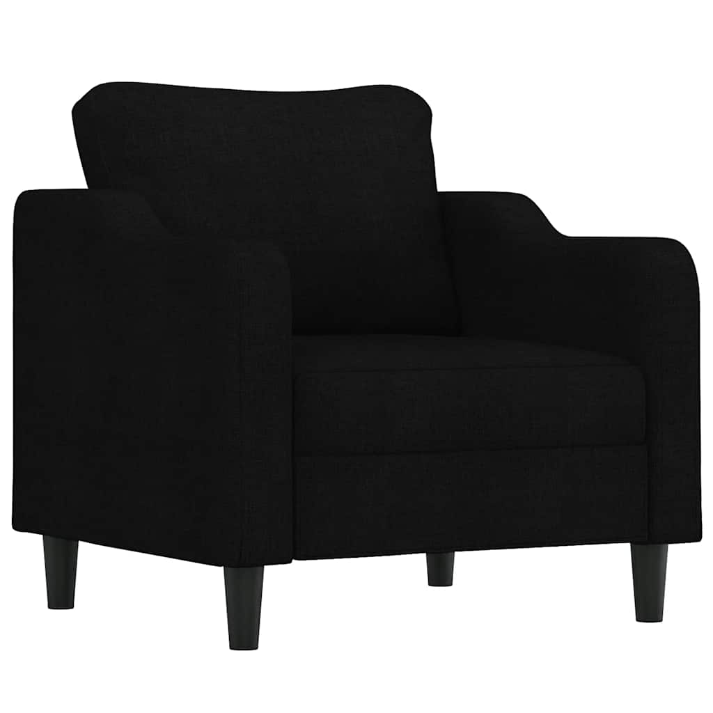 Sofa Chair Black Fabric (100% polyester), metal, foam Small-Sized