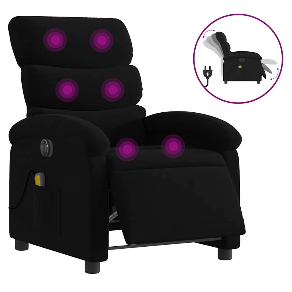 Electric Massage Recliner Chair Black