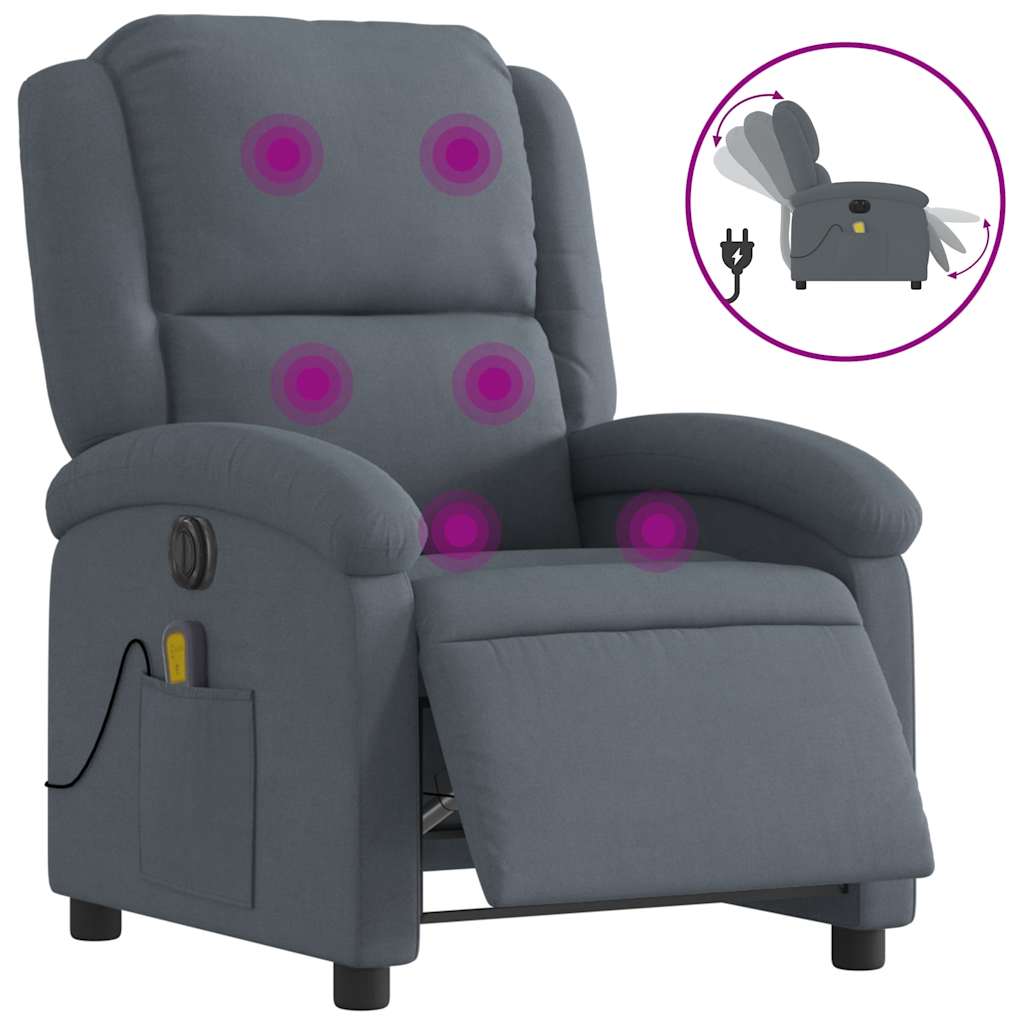 Electric Massage Recliner Chair Dark Gray