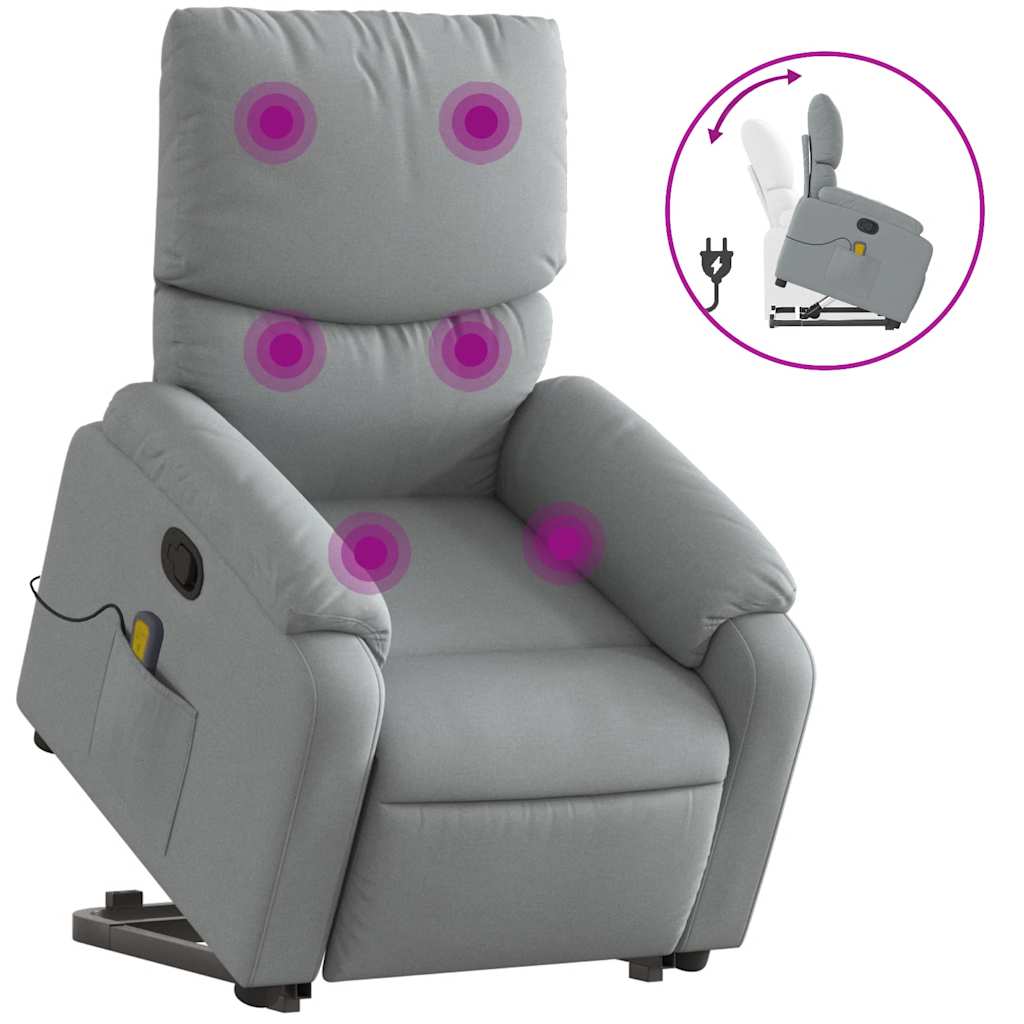 Stand Up Massage Recliner Chair Light Gray