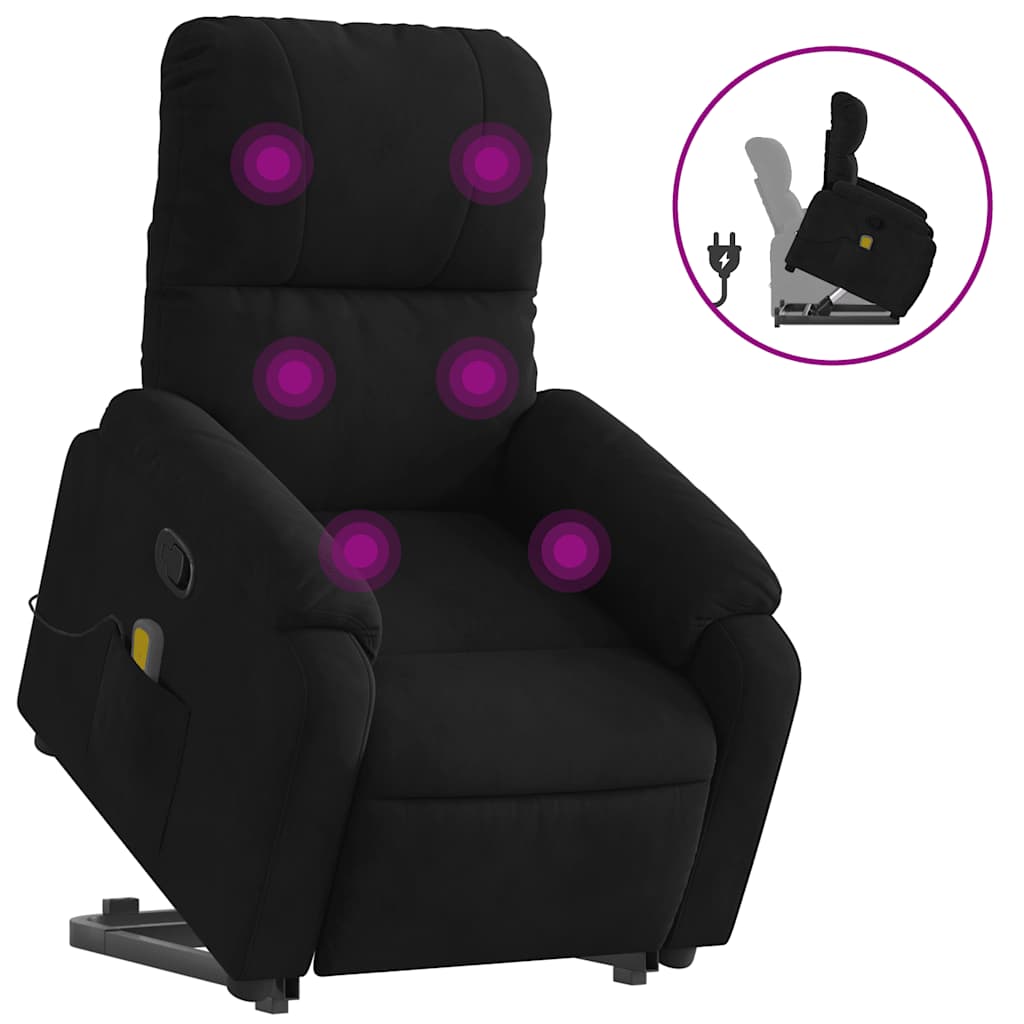 Stand Up Massage Recliner Chair Black