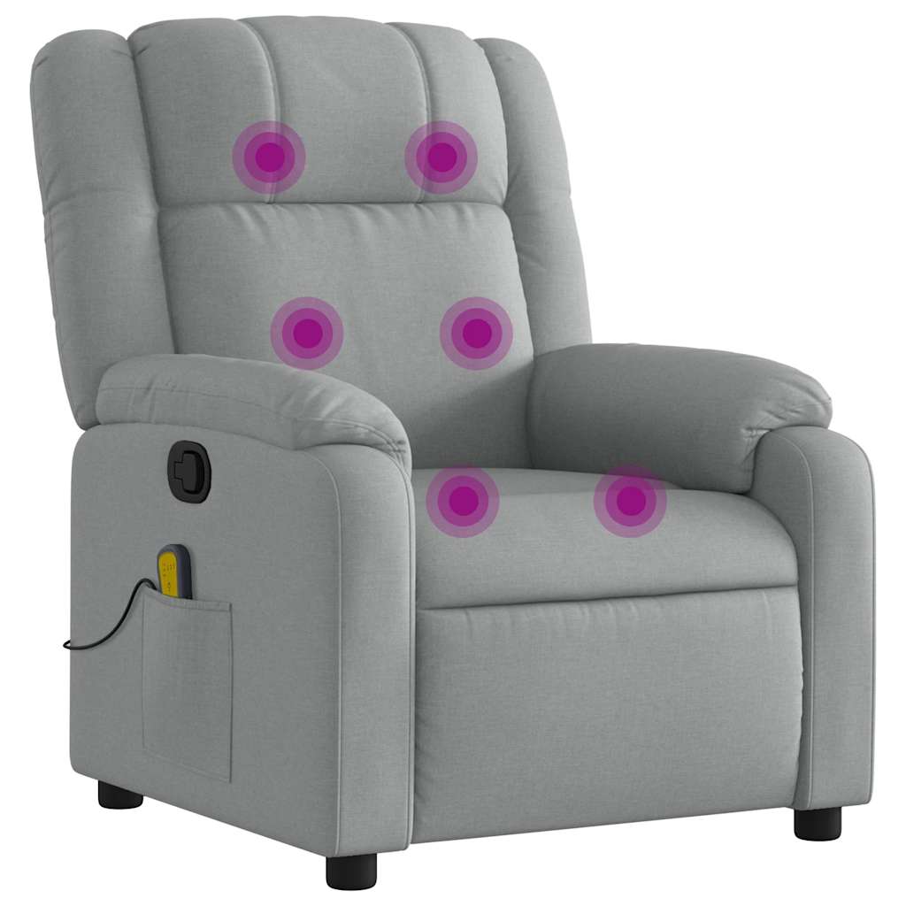 Massage Recliner Chair Light Gray