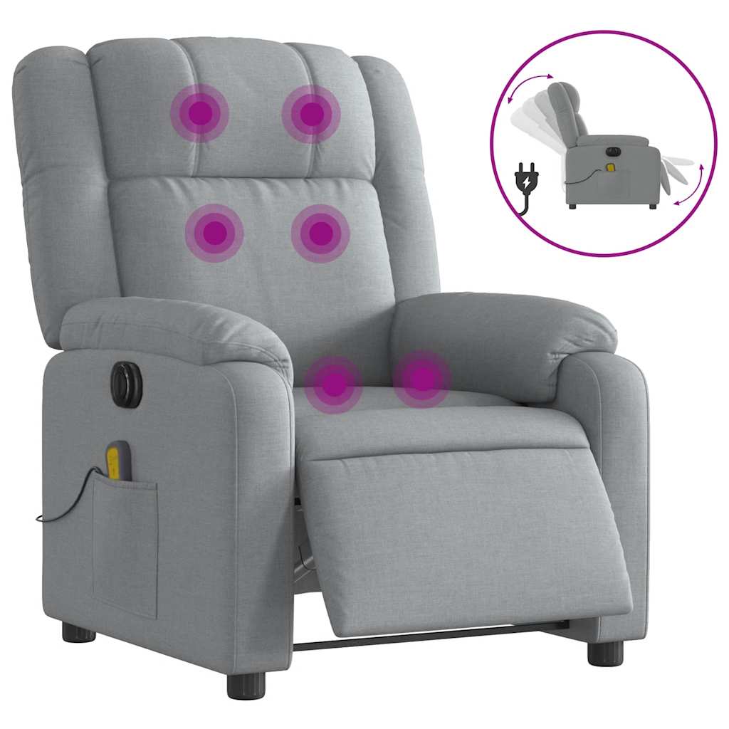 Electric Massage Recliner Chair Light gray