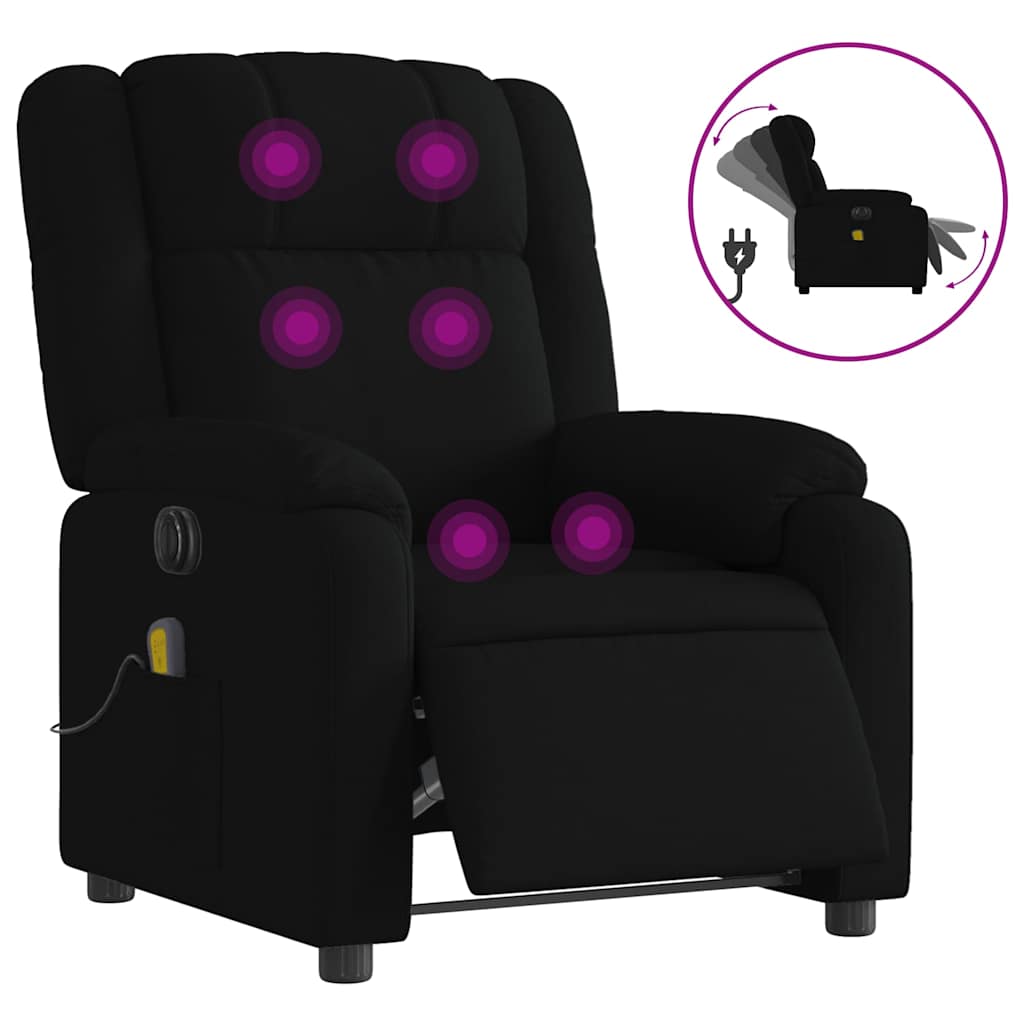 Electric Massage Recliner Chair Black