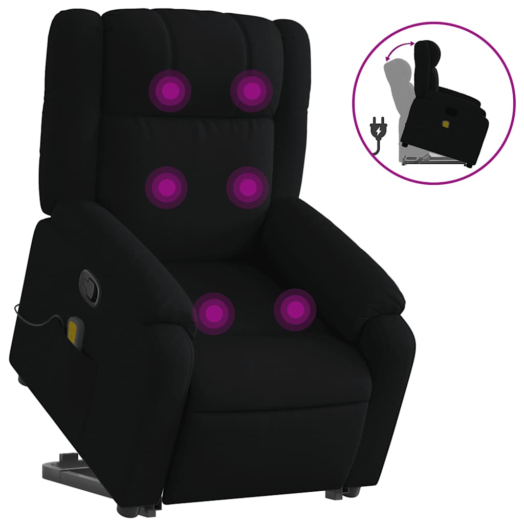 Stand Up Massage Recliner Chair Black