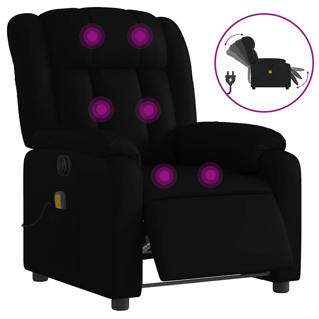 Electric Massage Recliner Chair Black