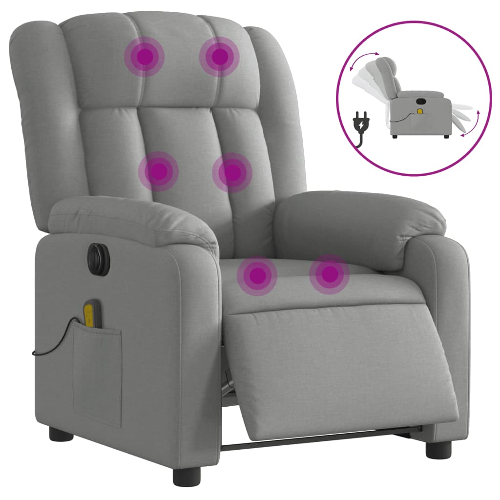 Electric Massage Recliner Chair Light gray