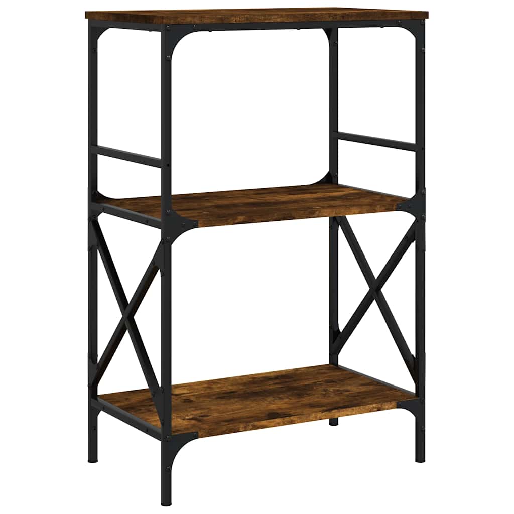 Bookcase Smoked Oak Engineered Wood Medium Adjustable Feet