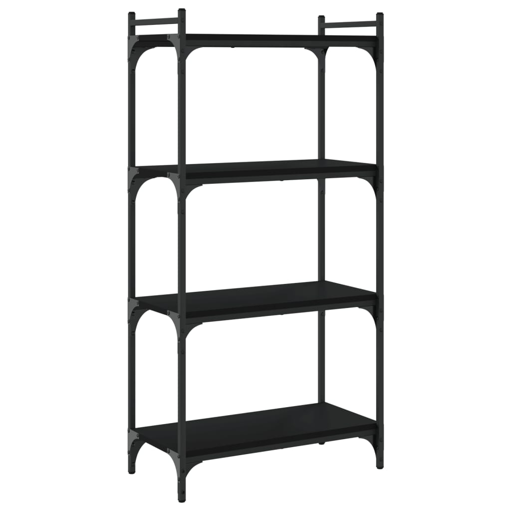 Bookcase Black Engineered wood Medium Adjustable Feet Bookcase