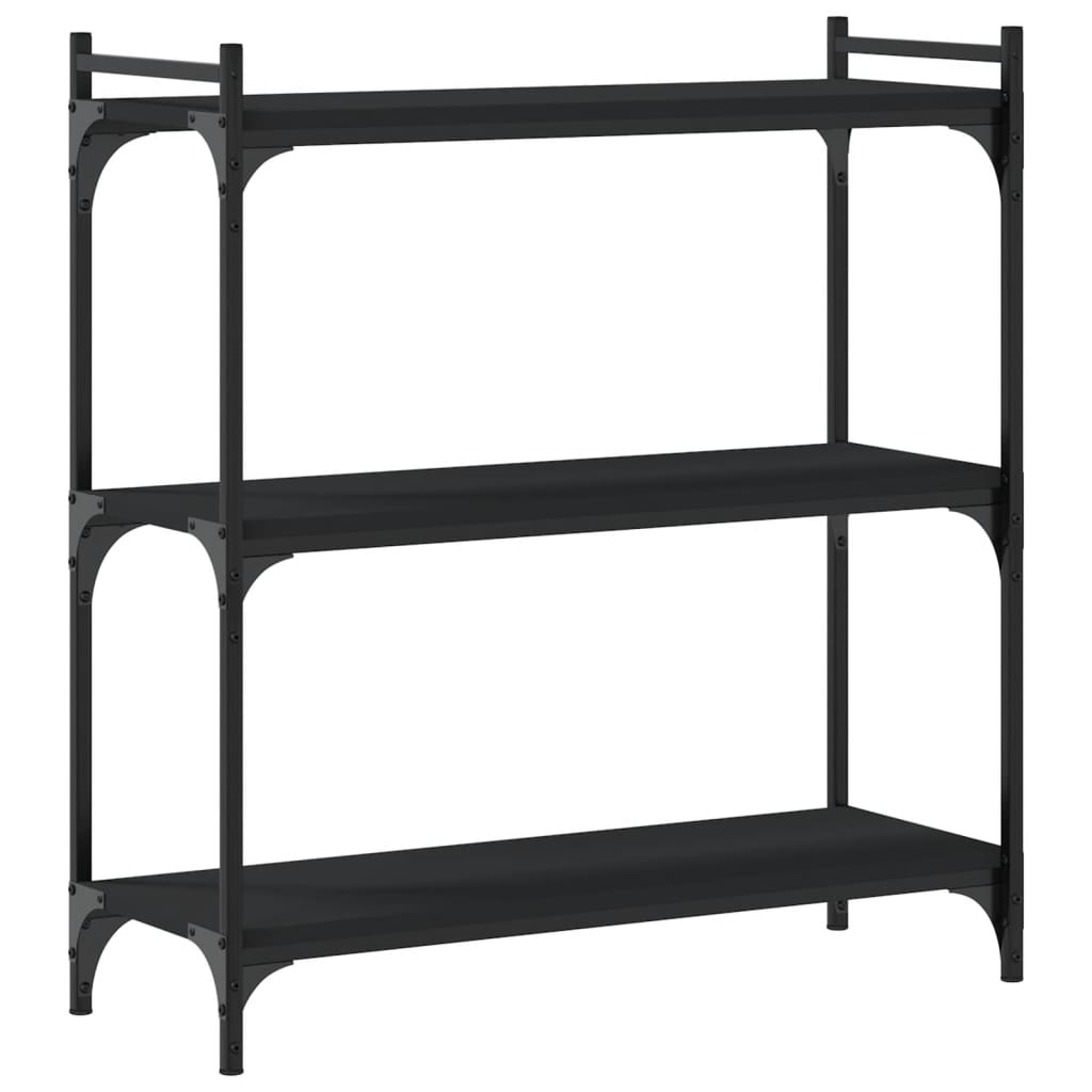 Bookcase Black Engineered wood Medium Adjustable Feet Bookcase