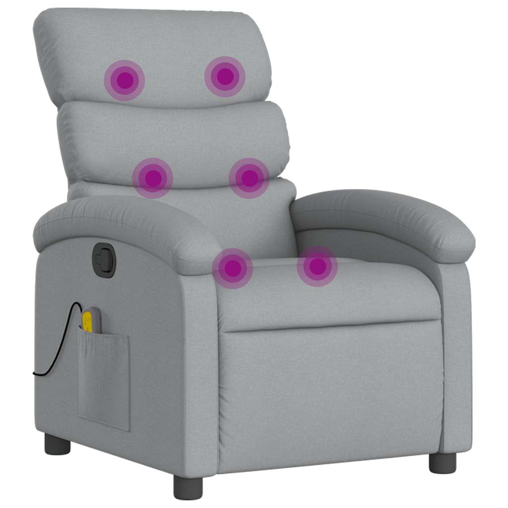 Massage Recliner Chair Light Grey