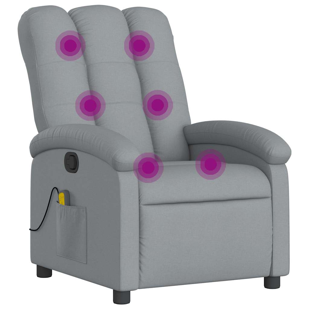Massage Recliner Chair Light Grey