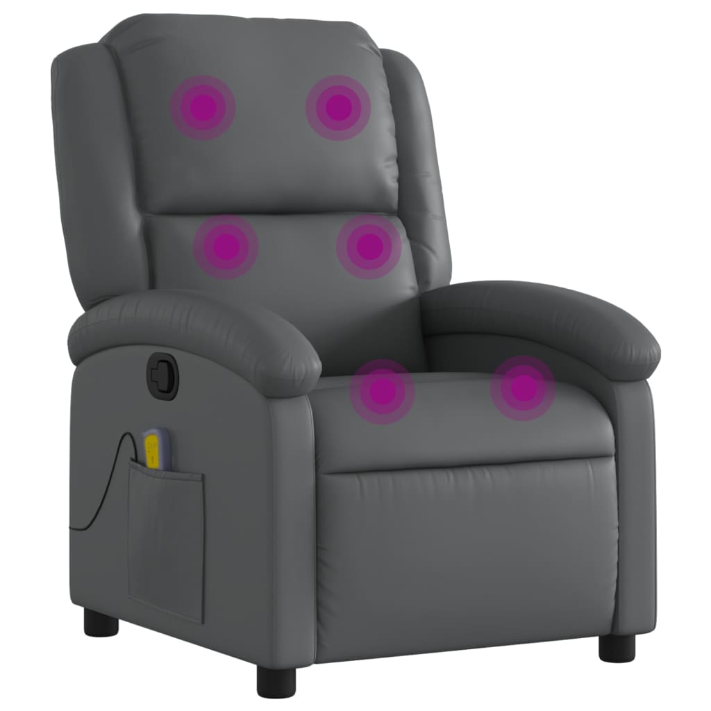 Massage Recliner Chair Grey