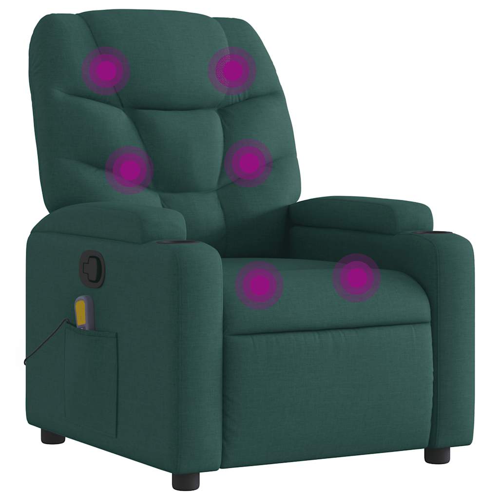 Massage Recliner Chair Dark Green