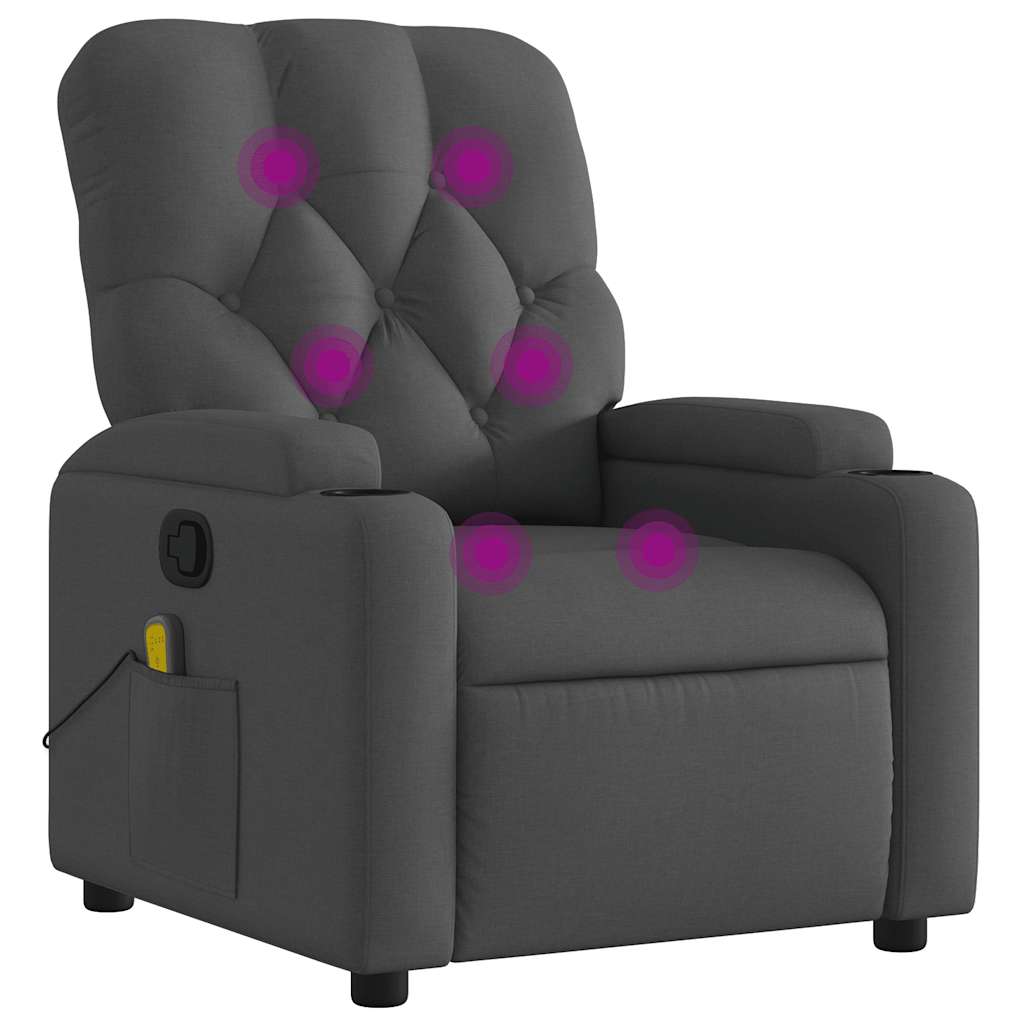Massage Recliner Chair Dark Grey