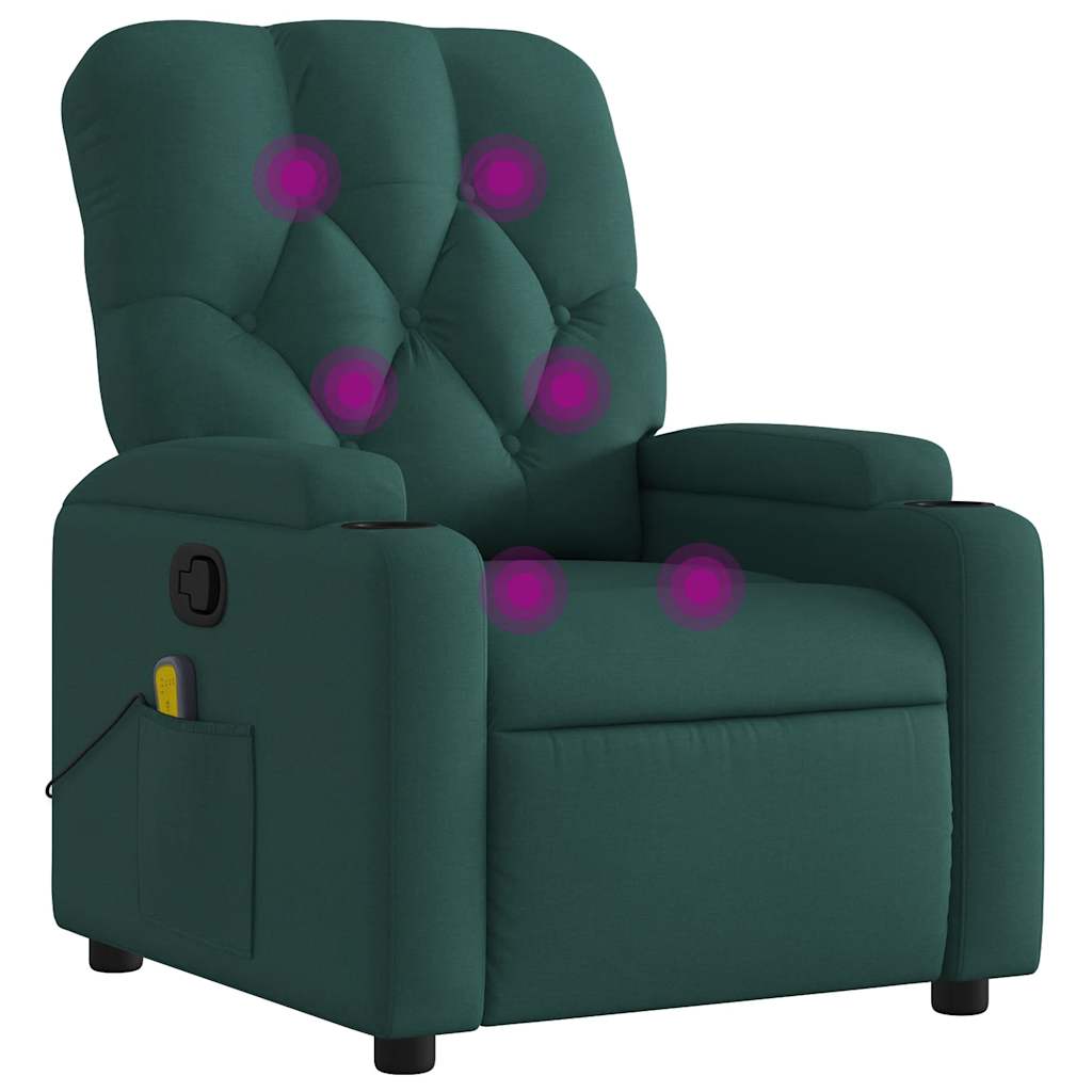 Massage Recliner Chair Dark Green